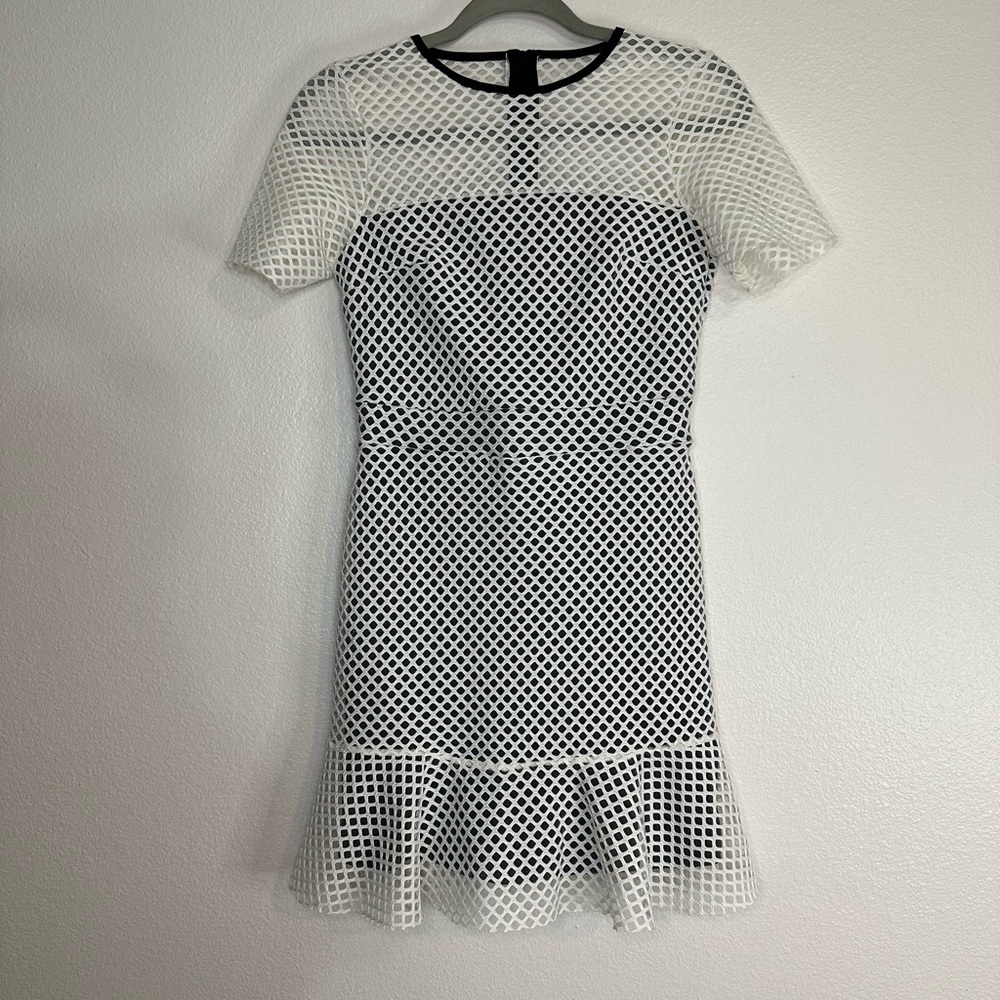 ASOS | White Mesh Net Overlay Dress